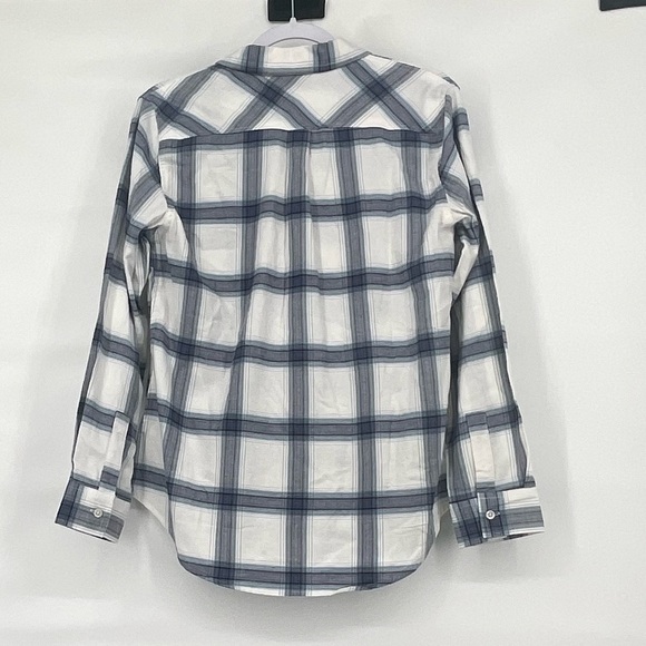 Weatherproof nwt blue white plaid button stretch cotton shirt - Picture 2 of 8
